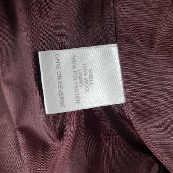 Talbots Purple Wine Green Yellow Plaid Wool Jacket Blazer Coat Vintage USA 8 - Picture 7 of 7